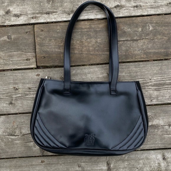 Jean Paul Gaultier Y2K Leather Logo Handbag Baby Bag Purse Black - Picture 2 of 8